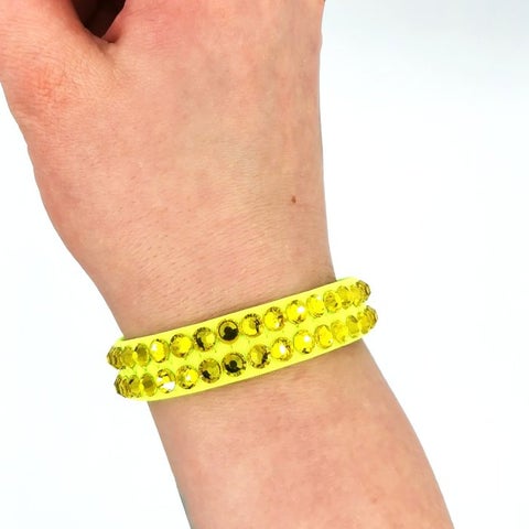 Rannerengas keltainen Citrine strassilla